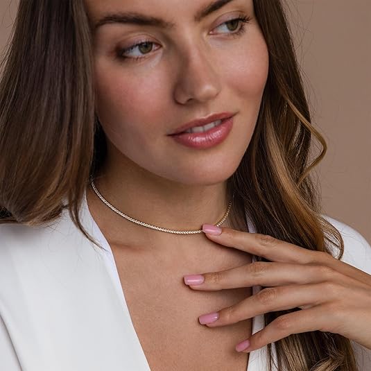 Tennis Necklace | Gold - Image 2