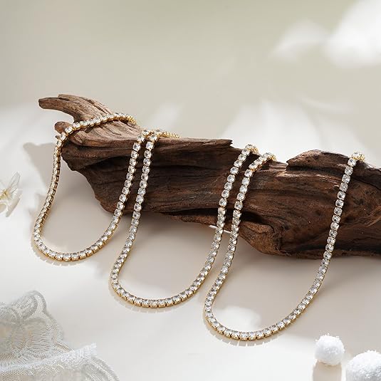 Tennis Necklace | Gold - Image 5