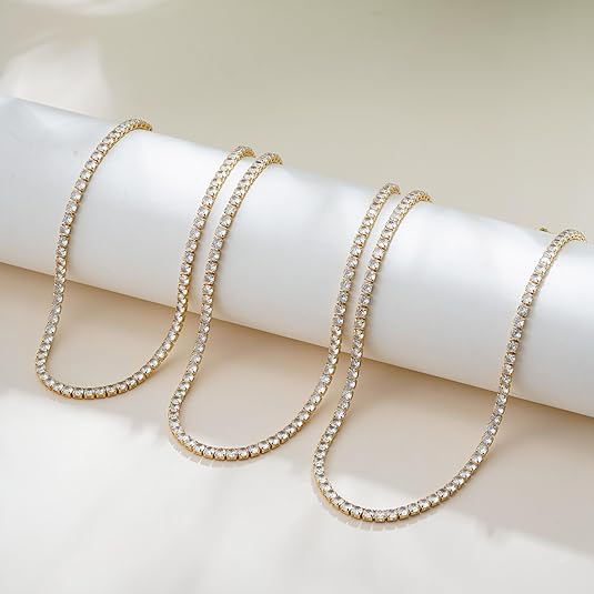 Tennis Necklace | Gold - Image 7