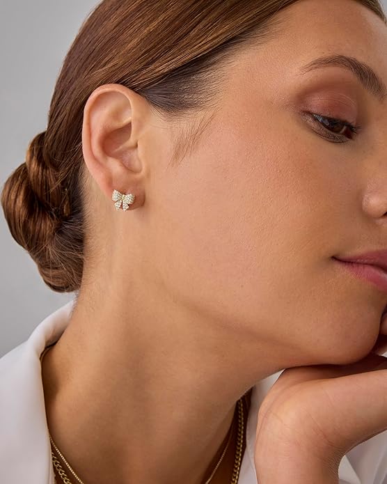 Bow Motif Earrings | Gold - Image 4