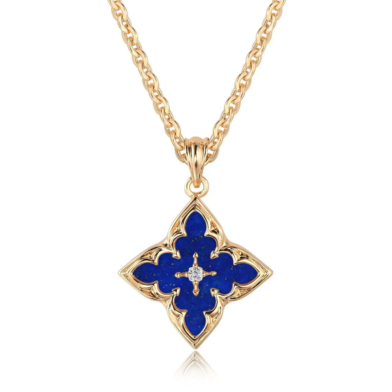White Clover Pendant Necklace | Gold - Image 2