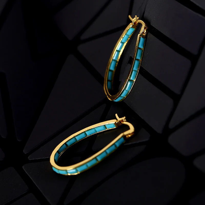 Caspian Edge Hoops | Gold - Image 4