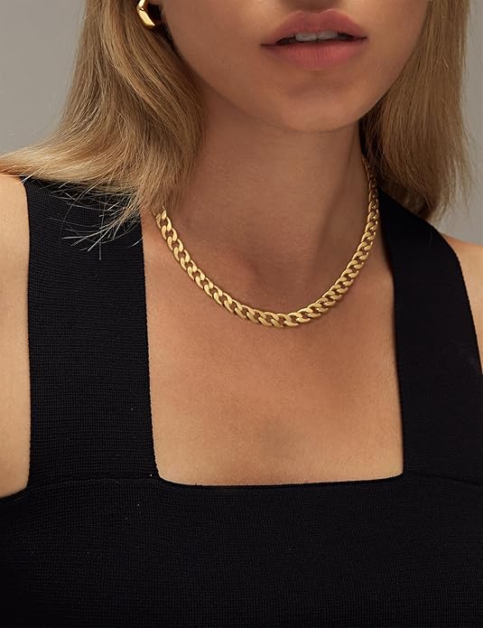 Chunky Cuban Link Necklace | Gold - Image 4