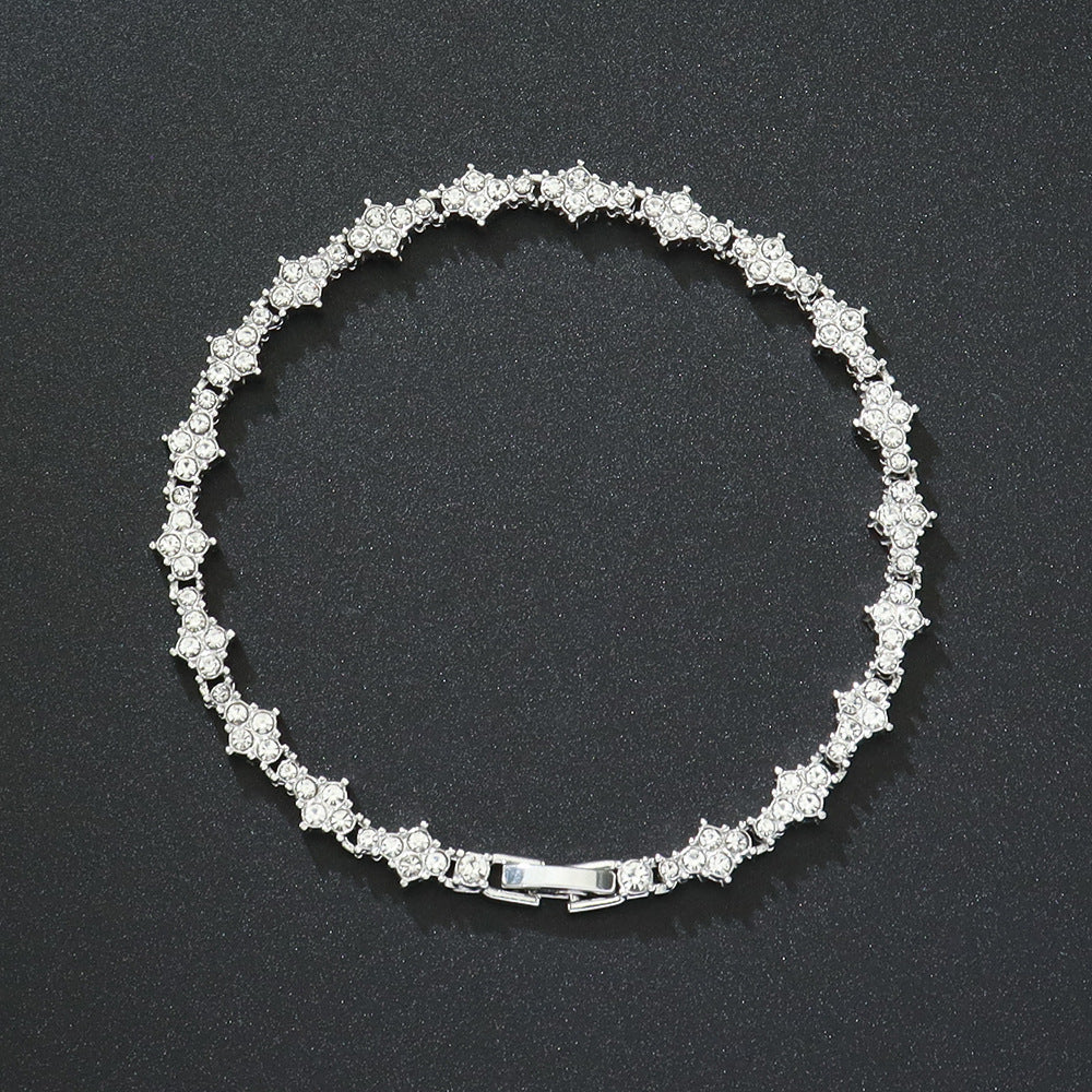 Classic Cluster Tennis Bracelet | Gold - Image 2