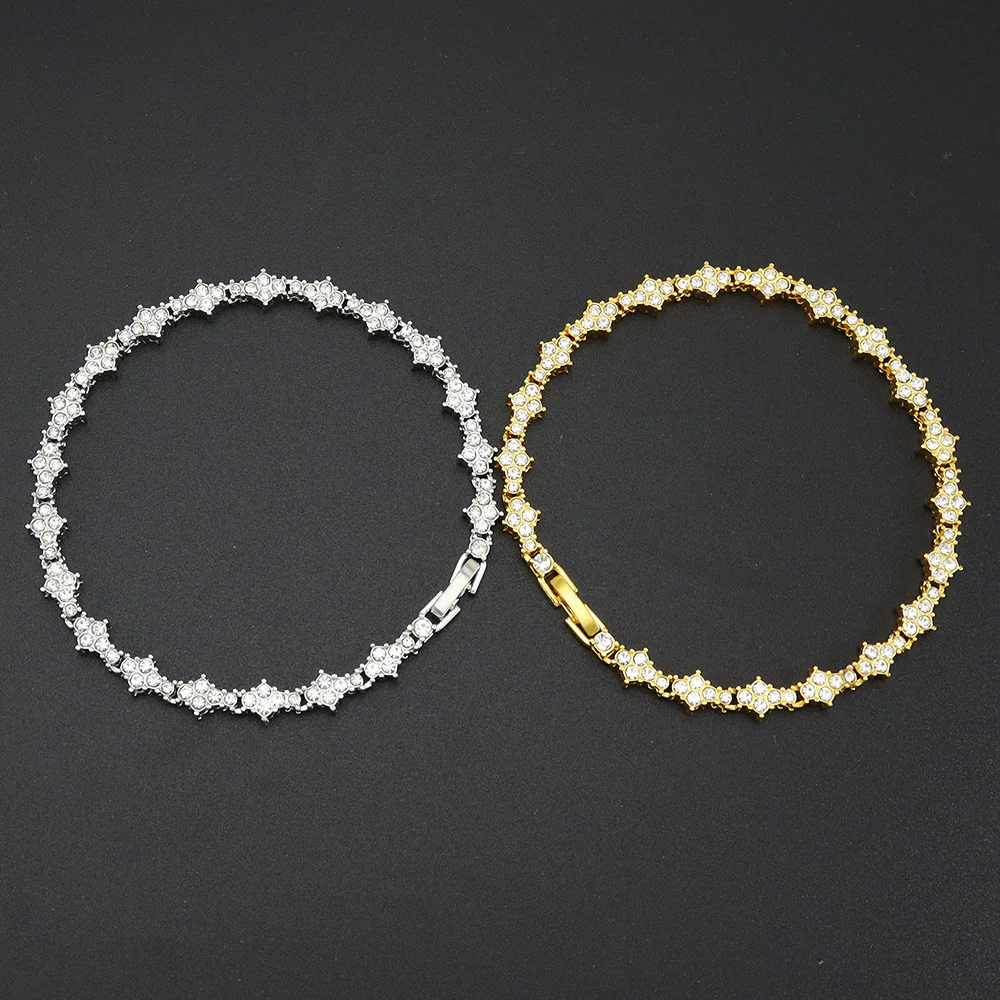 Classic Cluster Tennis Bracelet | Gold - Image 3