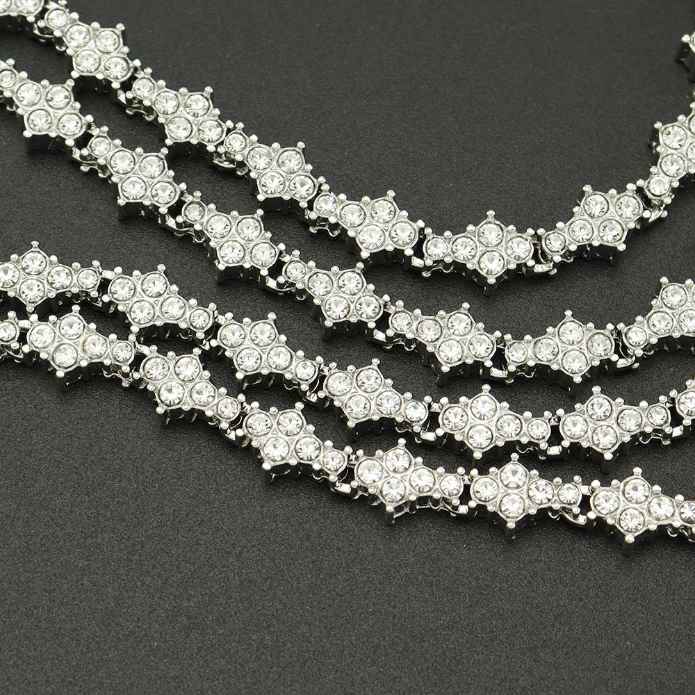 Classic Cluster Tennis Necklace | Gold - Image 5