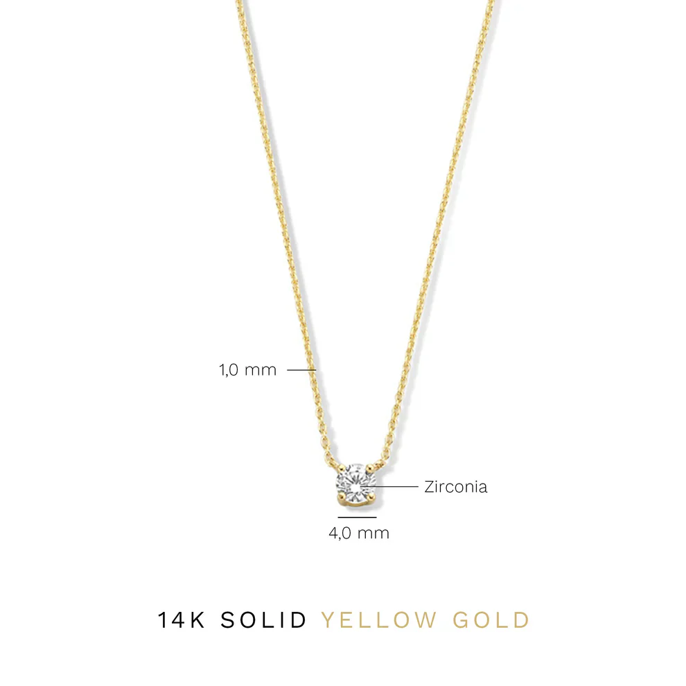 Cléa Moissanite Stone Necklace | Gold - Image 6