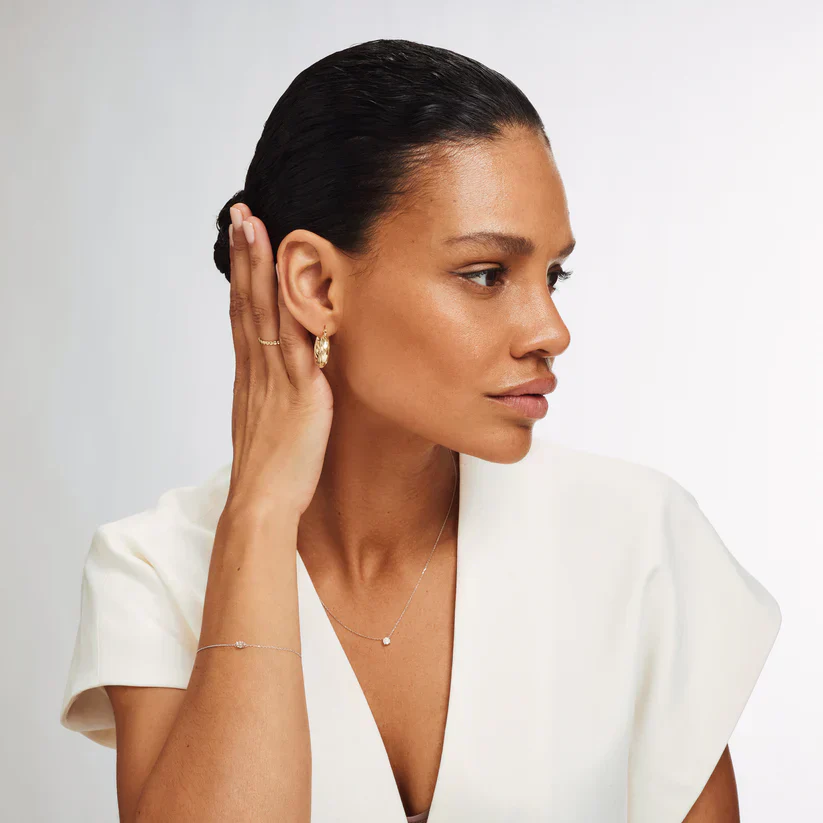 Cléa Stone Necklace | White Gold - Image 6