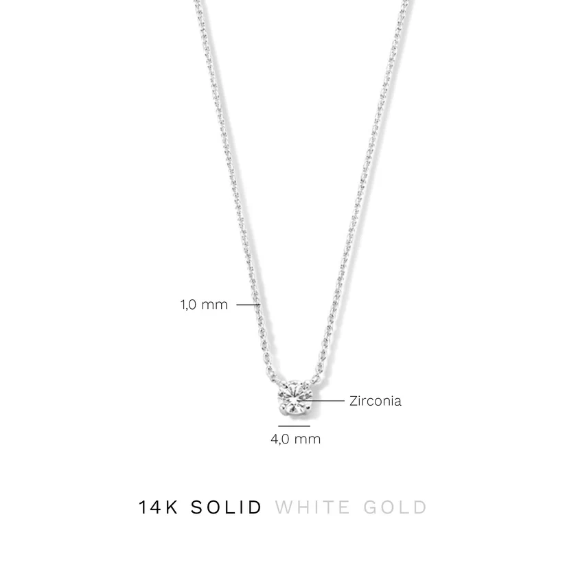 Cléa Stone Necklace | White Gold - Image 9