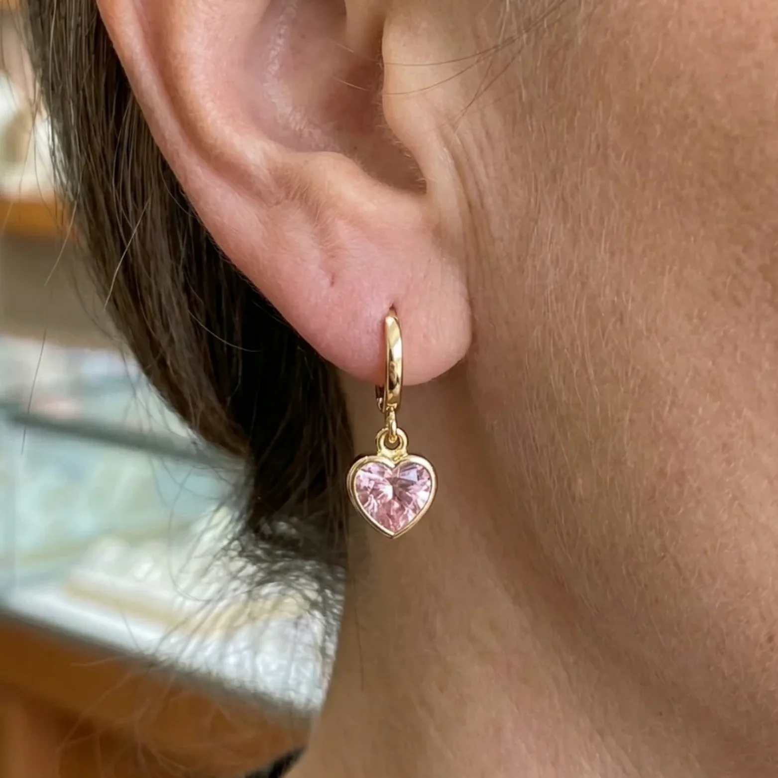 Cupid Charm Drop Earrings | Gold - Image 2