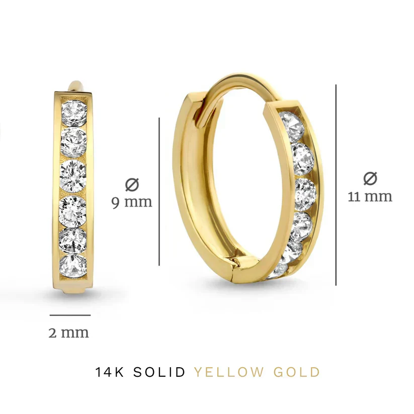 Dara Brillane Stone Earrings Set | Gold - Image 8