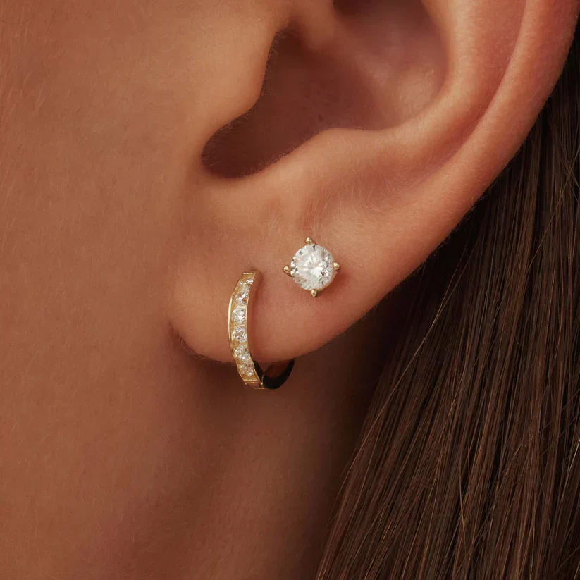 Dara Brillane Stone Earrings Set | Gold - Image 5