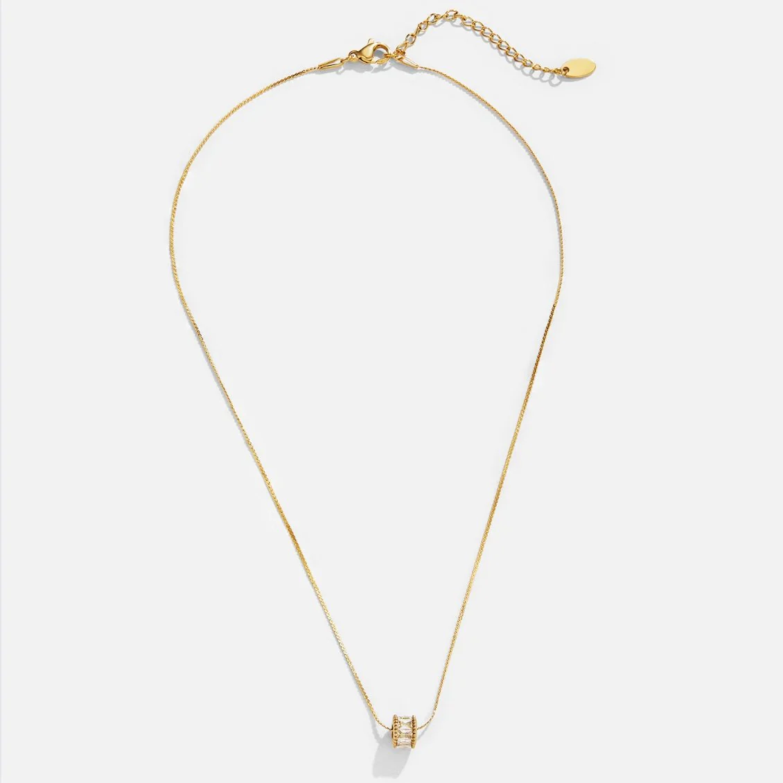 Elyna Polished Barrel Necklace | Gold - Image 2