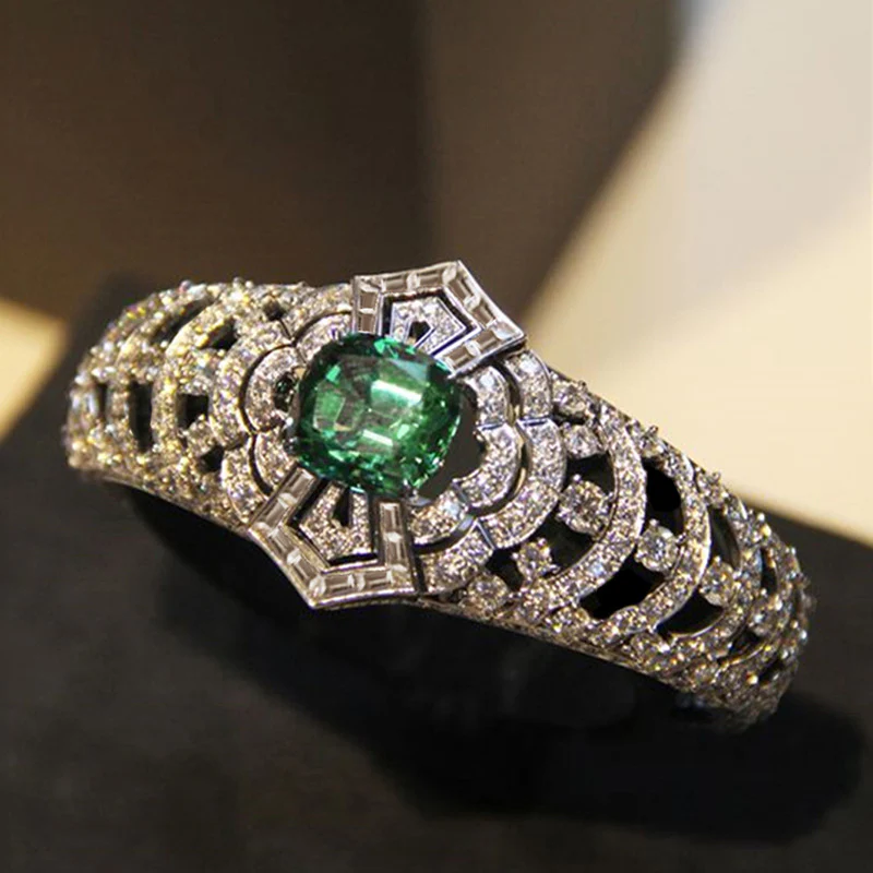 Emerald Art Deco Ring | White Gold - Image 2
