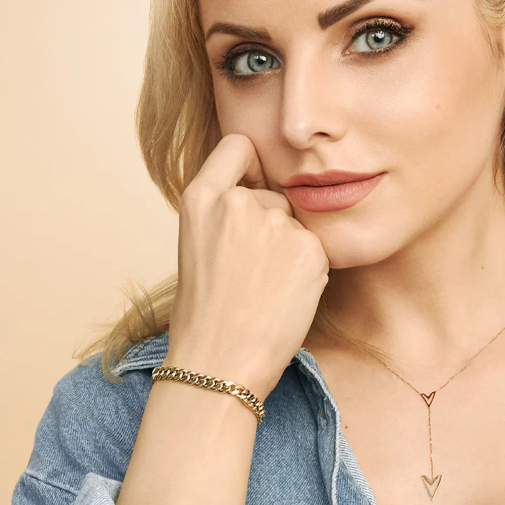 Estate Cuban Bracelet | Gold - Image 3