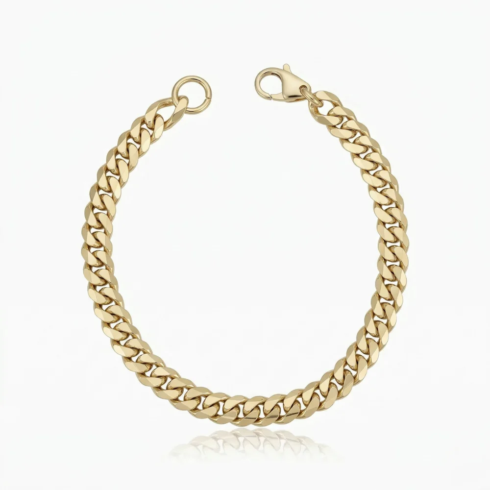 Estate Cuban Bracelet | White Gold - Image 5