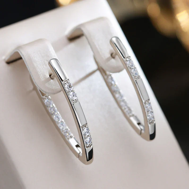 Exquisite Zirconia Earrings | Gold - Image 2