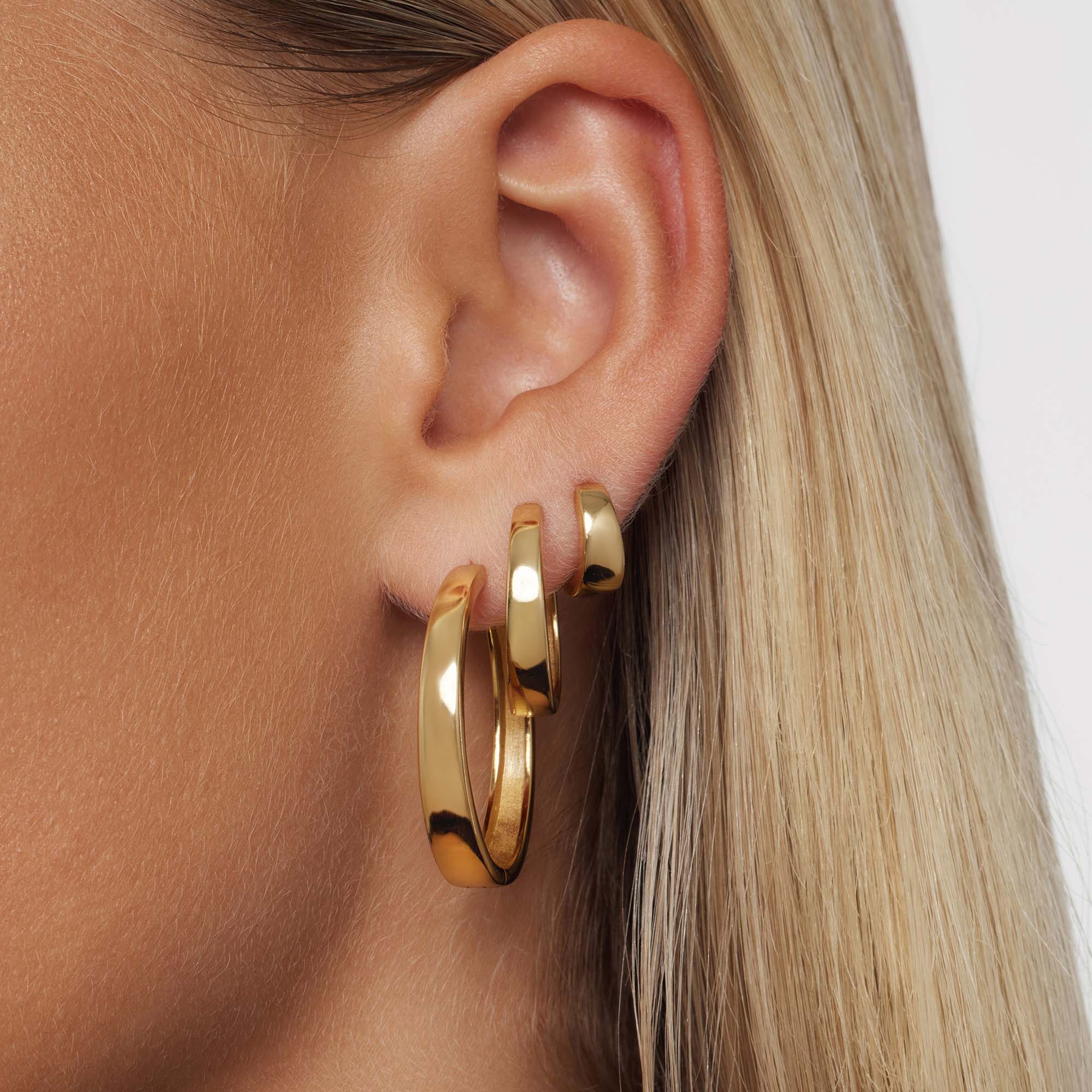 Gia Statement Hoops | Gold - Image 2