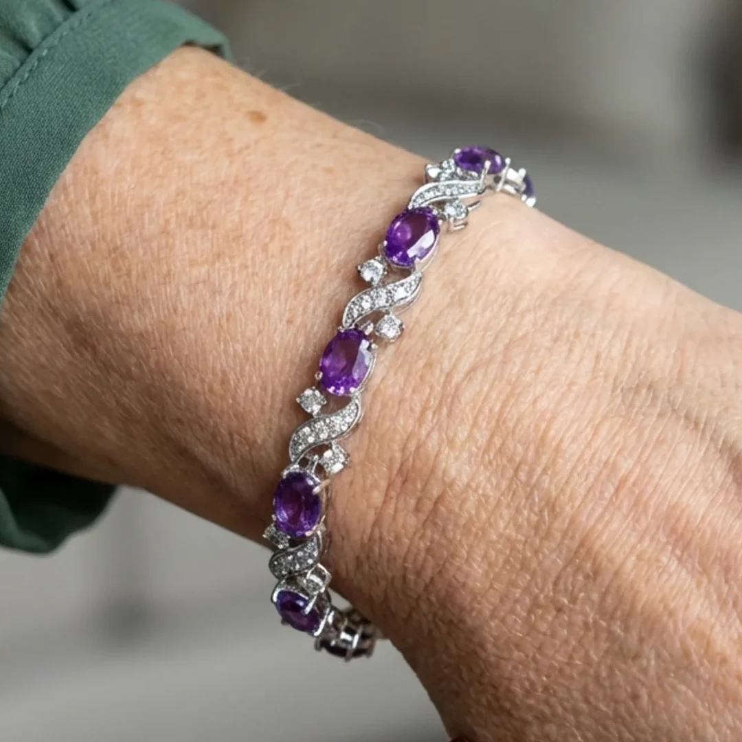 Giada Valethyst Bracelet | White Gold - Image 2