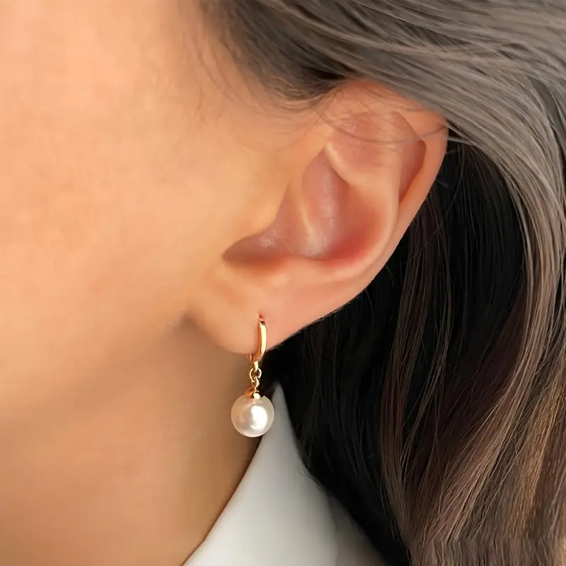 Golden Grace Pearl Jewelry Set | Gold - Image 6