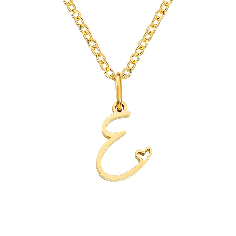 Heart Initial Necklace | Gold - Image 5