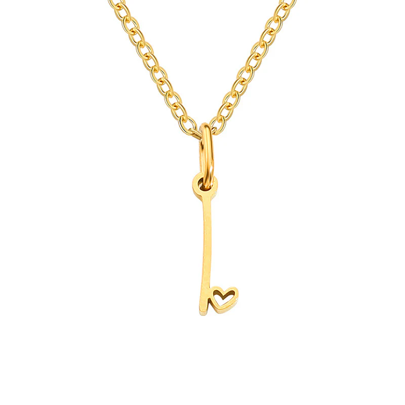 Heart Initial Necklace | Gold - Image 9