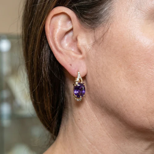 Imperial Nightfall Drop Earrings | Rose Gold - Image 2