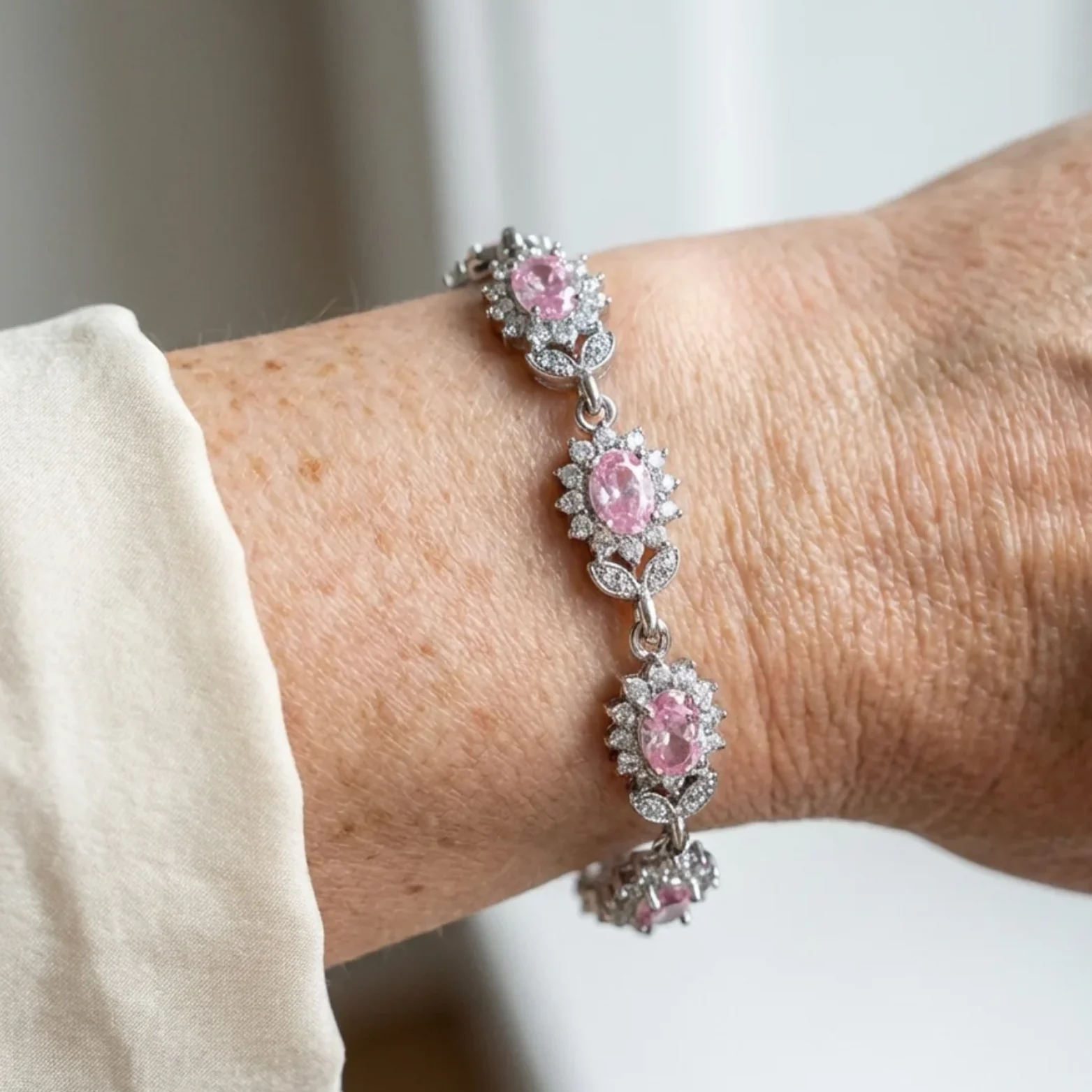 Iridessa Pinkthorn Bracelet | White Gold - Image 2