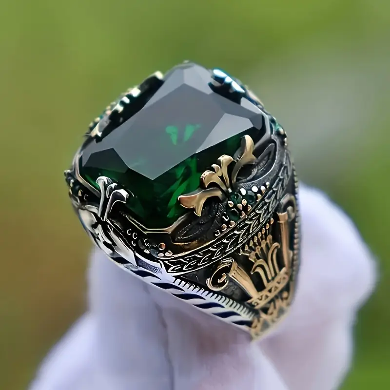 Klara Emerin Ring | Mixed Gold - Image 2