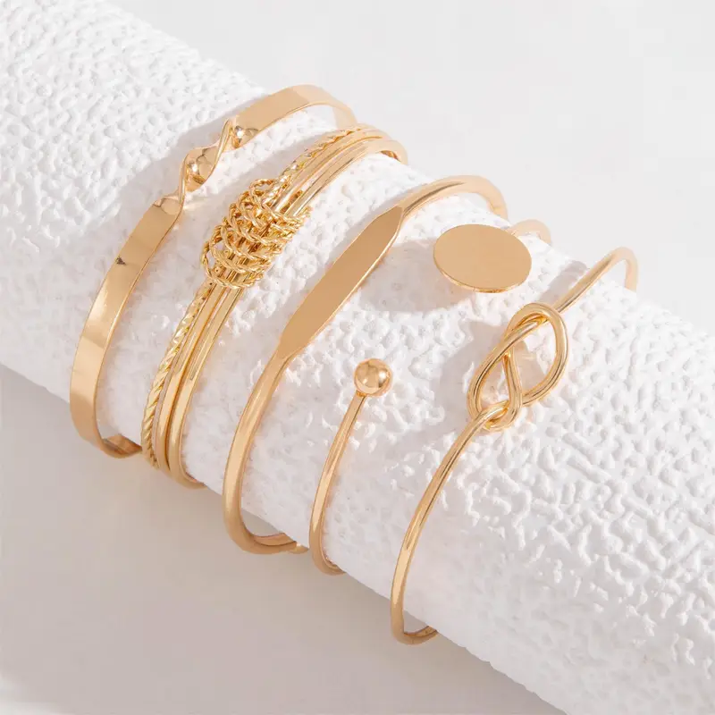 Knotted Elegance Bracelet Set | Gold - Image 2