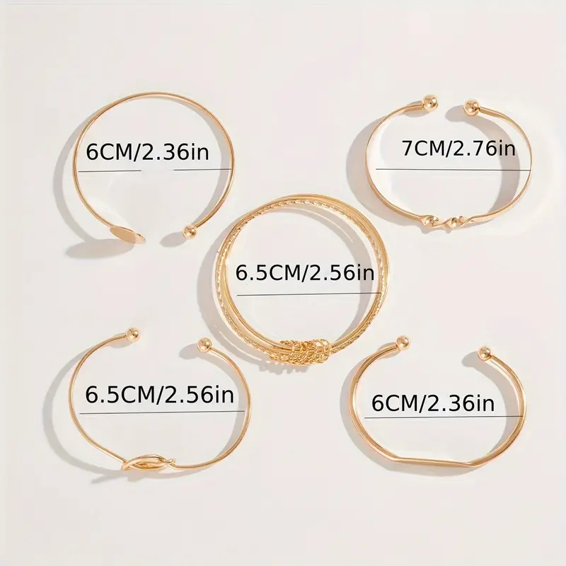 Knotted Elegance Bracelet Set | Gold - Image 5