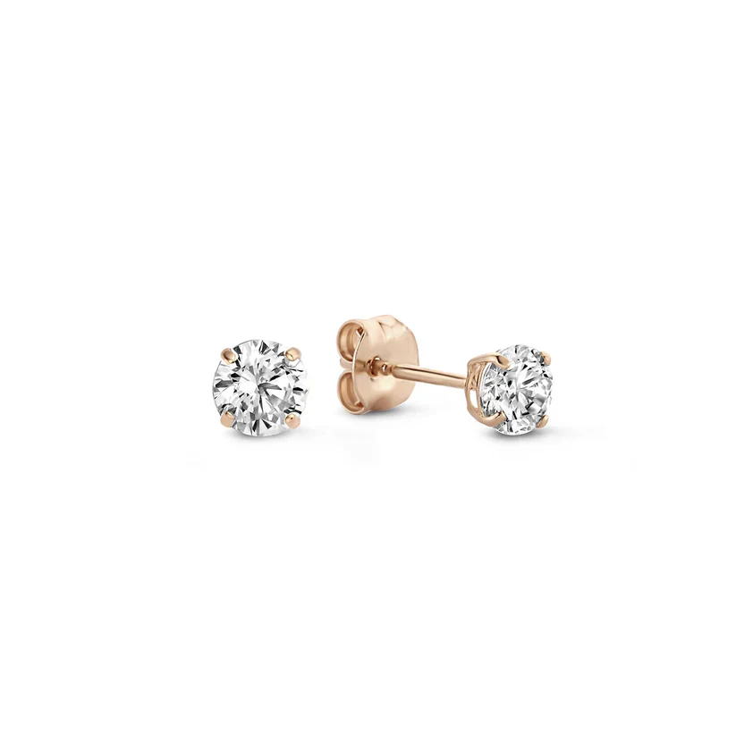 Larmes de Lune Stone Stud Earrings | White Gold - Image 3