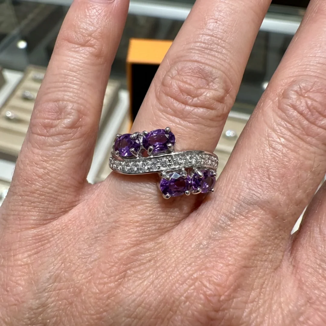 Lavender Flow Ring | White Gold - Image 2