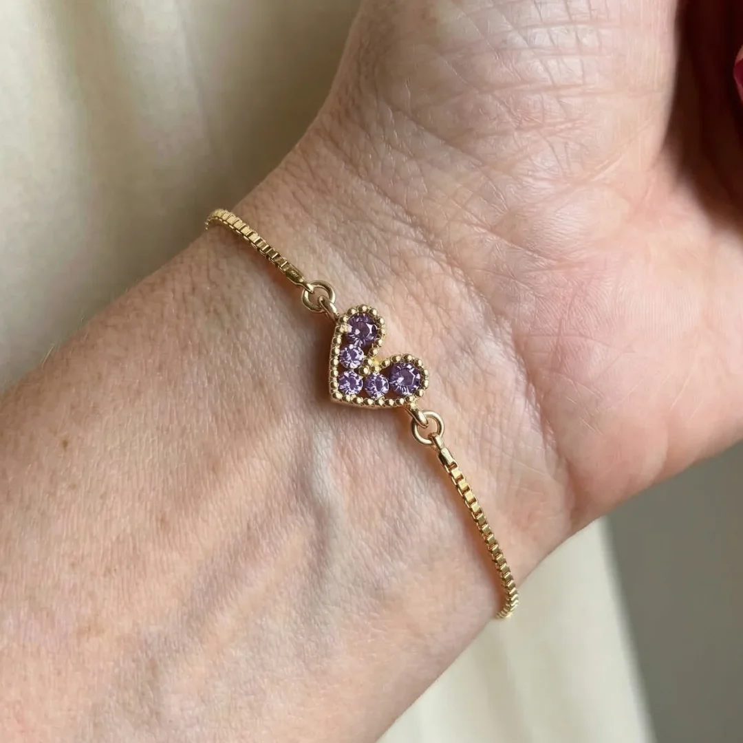 Lilac Love Bracelet | Gold - Image 2
