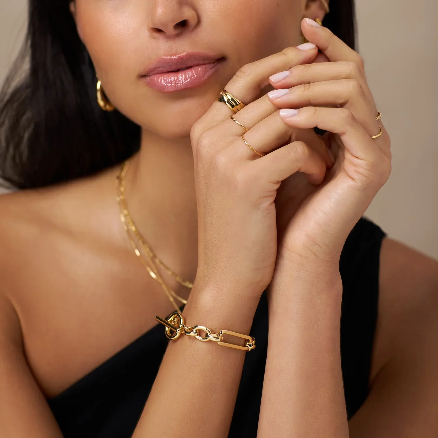 Link T-Bar Bracelet | Gold - Image 3