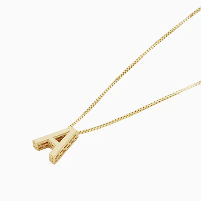 Love letter initial necklace - Gold - Image 2