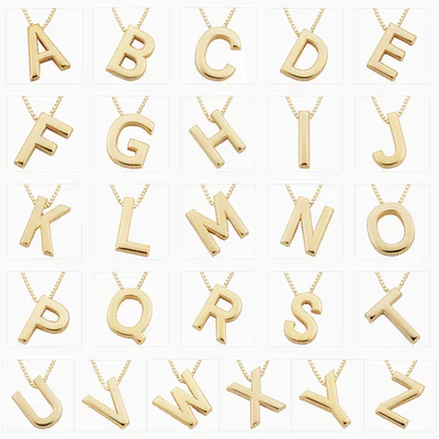 Love letter initial necklace | Gold - Image 5
