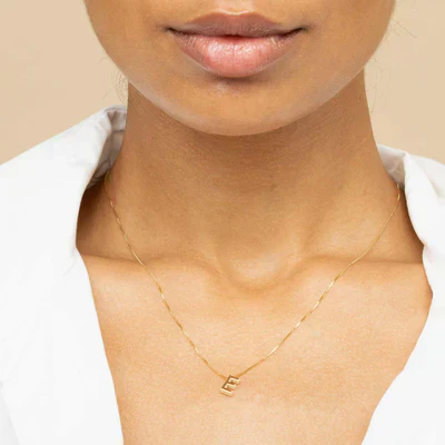 Love letter initial necklace | Gold - Image 6
