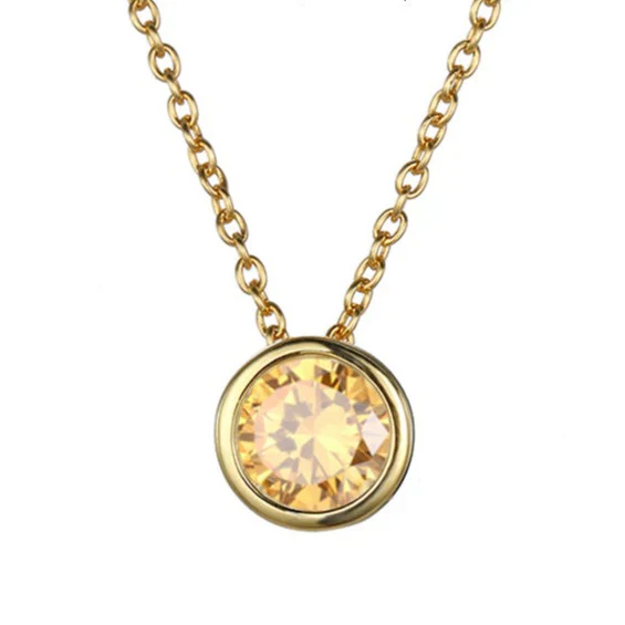 Lunaria Gemmara Birthstone Necklace | Gold - Image 12