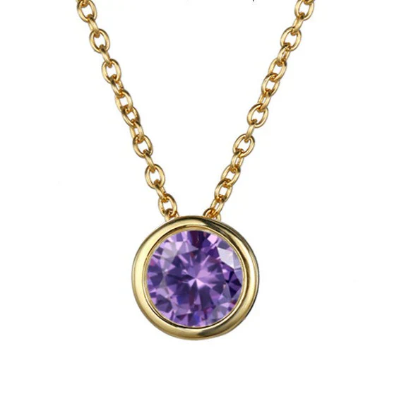 Lunaria Gemmara Birthstone Necklace | Gold - Image 3