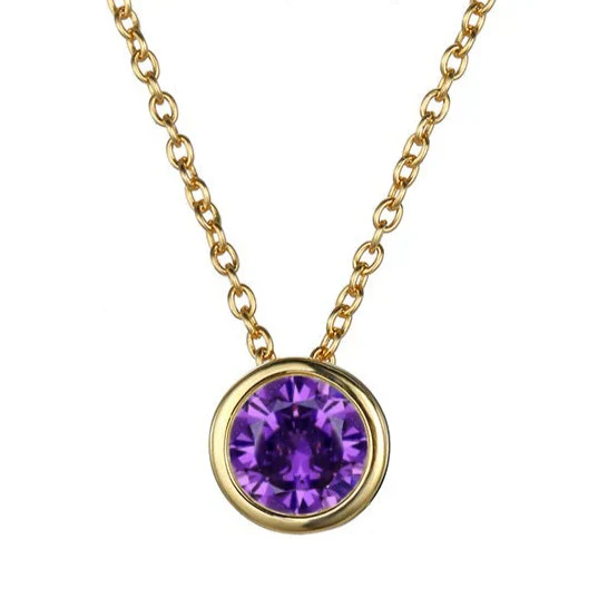 Lunaria Gemmara Birthstone Necklace | Gold - Image 7