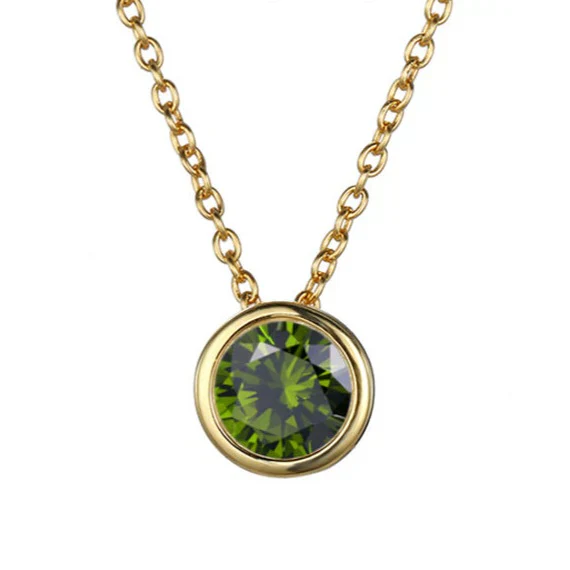 Lunaria Gemmara Birthstone Necklace | Gold - Image 9