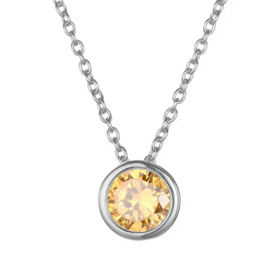 Lunaria Gemmara Birthstone Necklace | White Gold - Image 11