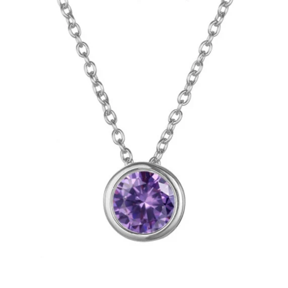 Lunaria Gemmara Birthstone Necklace | White Gold - Image 2