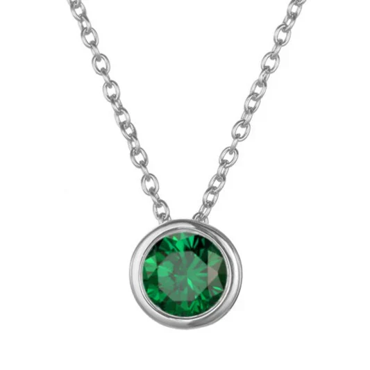 Lunaria Gemmara Birthstone Necklace | White Gold - Image 5
