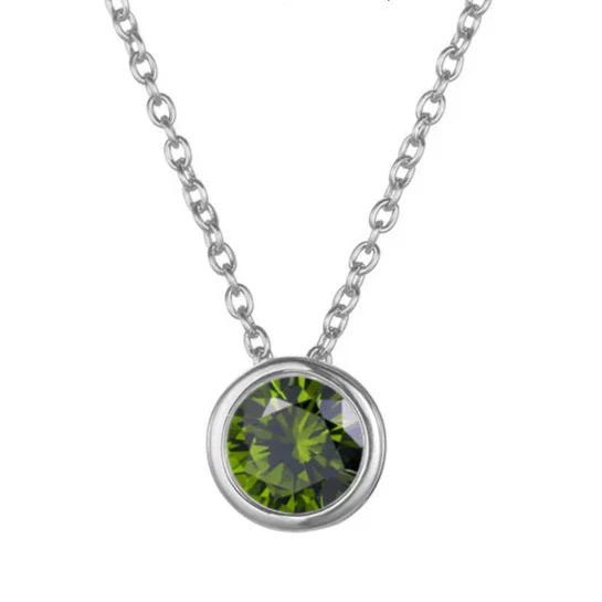 Lunaria Gemmara Birthstone Necklace | White Gold - Image 8