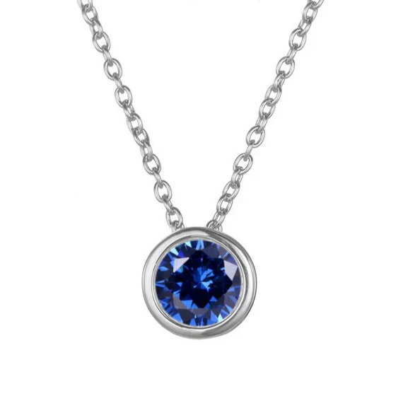 Lunaria Gemmara Birthstone Necklace | White Gold - Image 9