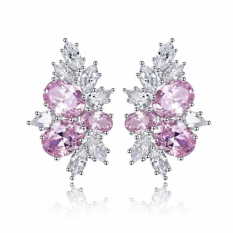 Lyra Blushbloom Earrings | White Gold - Image 3
