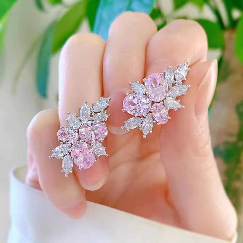 Lyra Blushbloom Earrings | White Gold - Image 4