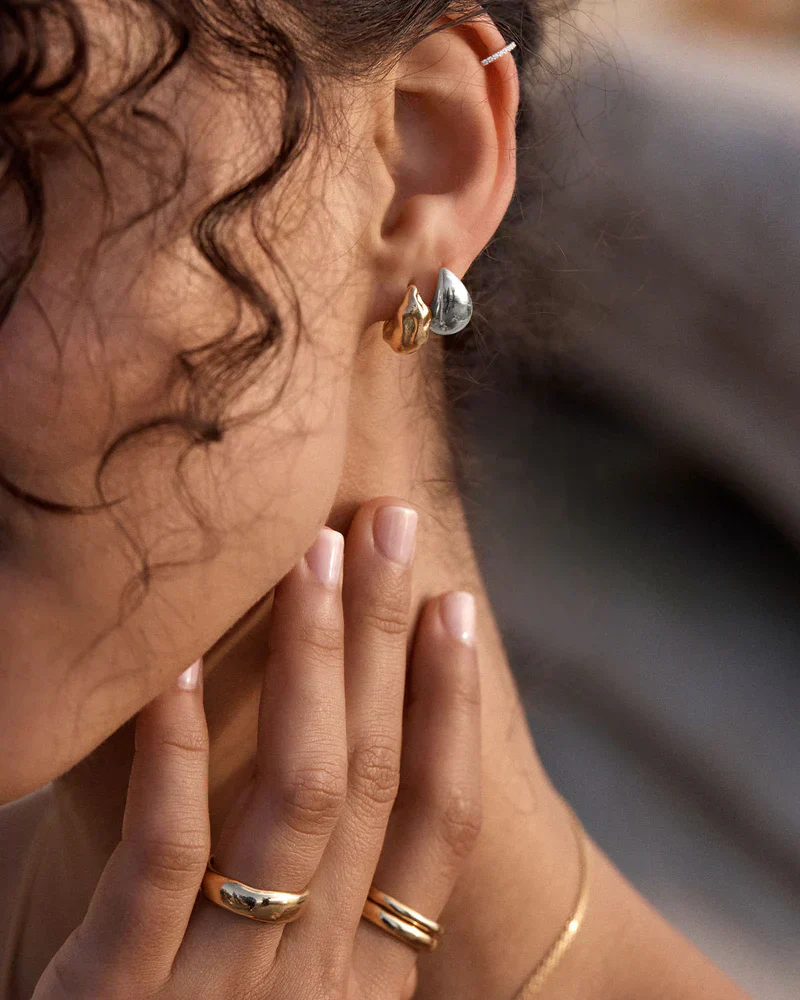 Mato Drop Earrings | White Gold - Image 5